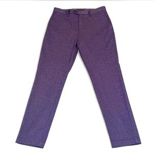Banana Republic Women’s Slim-Tapered Cropped Pants Blue Micro Check 30 NWT